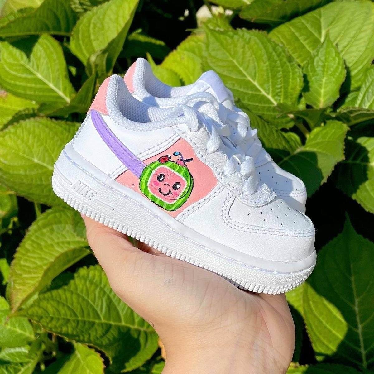 Cocomelon Pink - Kid's Air Force 1 Custom
