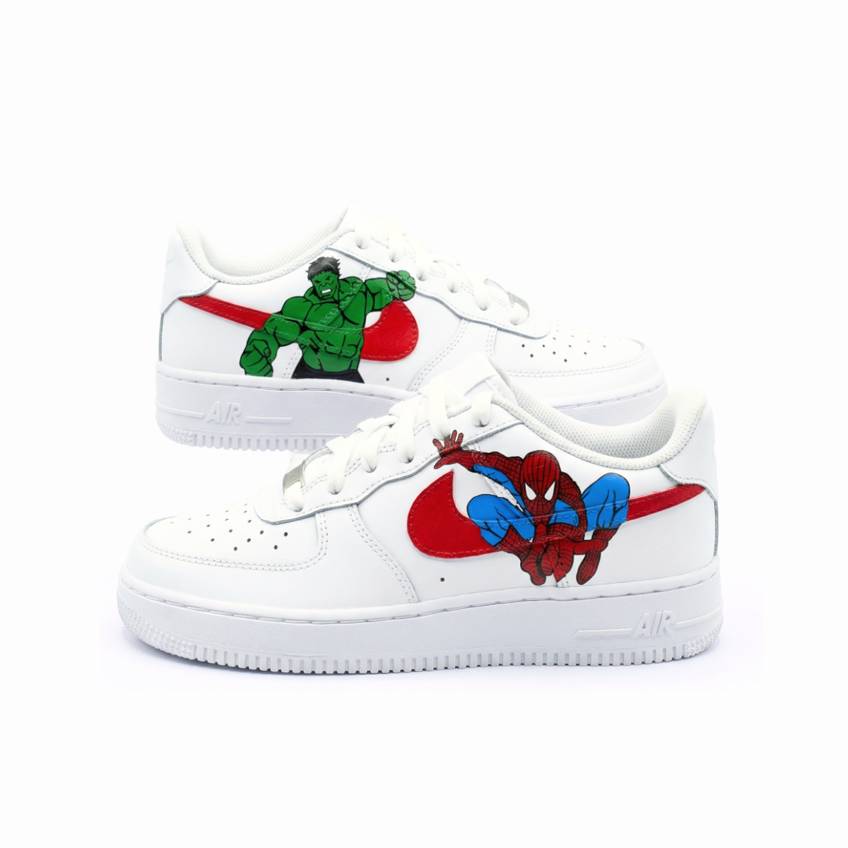 Hulk x Spiderman - Kid's Air Force 1 Custom