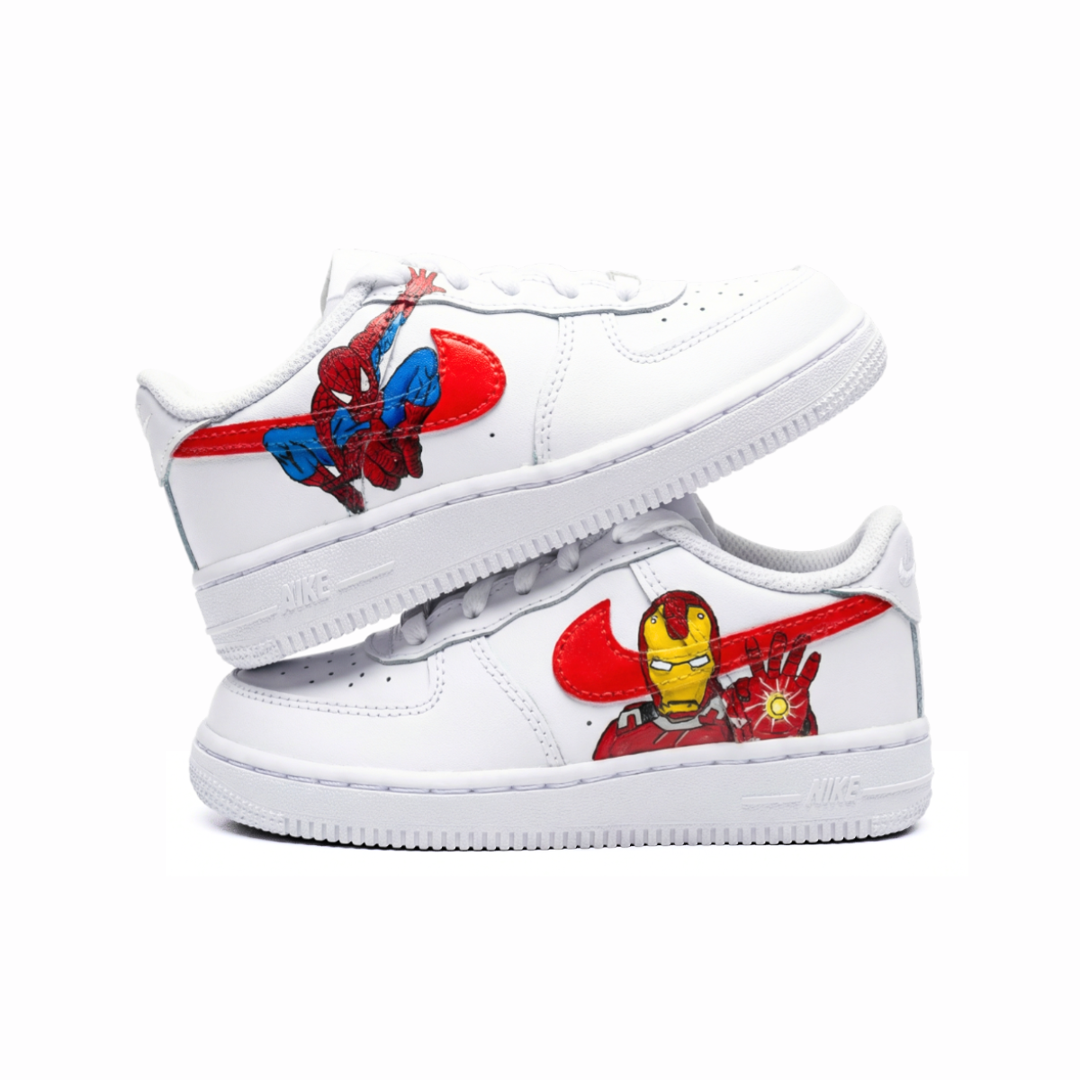 Spiderman x Iron Man - Kid's Air Force 1 Custom