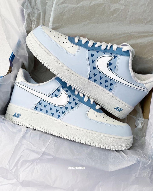 Blue Hearts - Nike Air Force 1