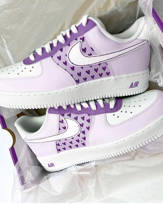 Purple Hearts - Nike Air Force 1