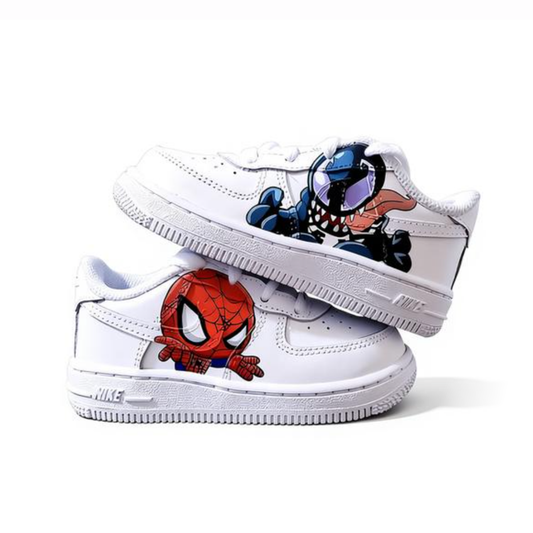 Spiderman x Venom - Kid's Air Force 1 Custom